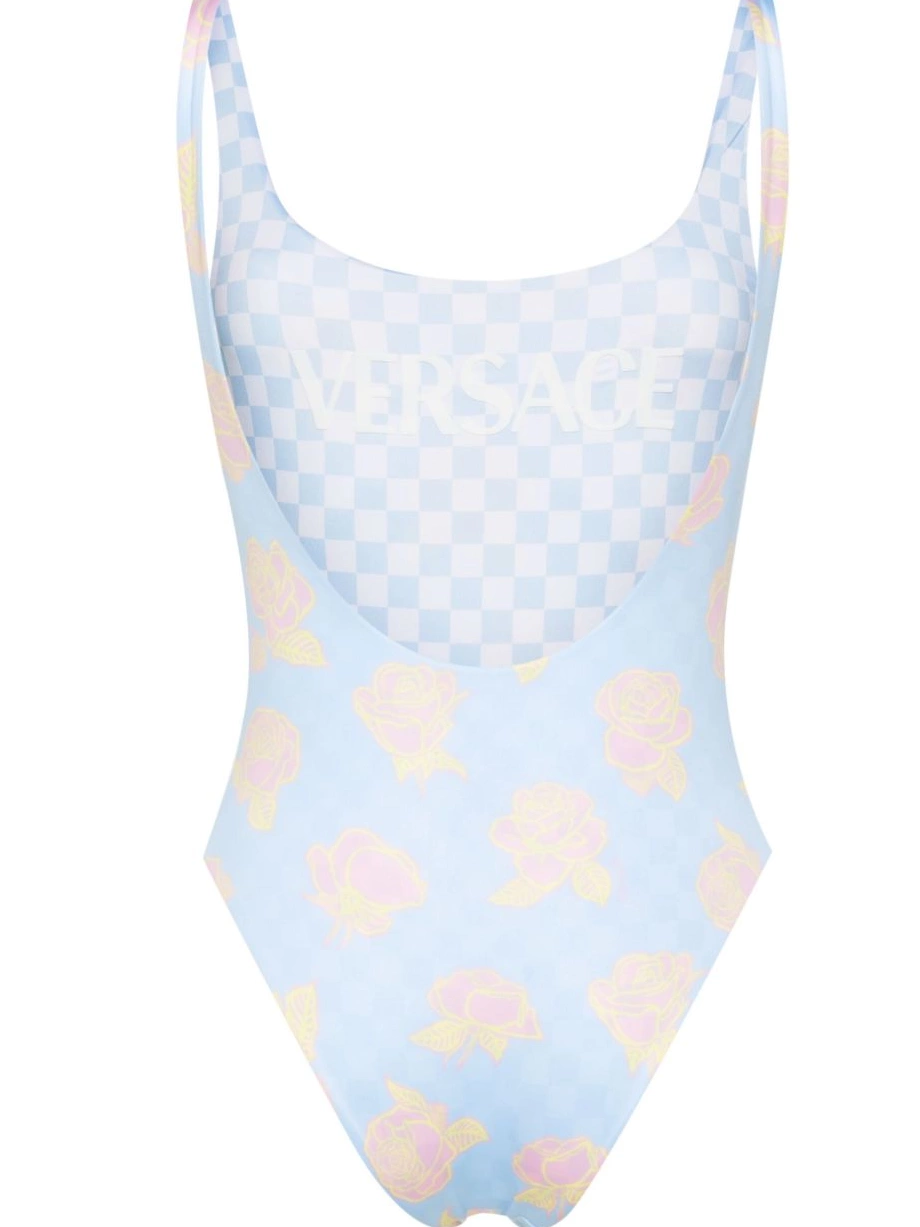 Affordable reversible Versace swimsuit scoop-back Women 0820